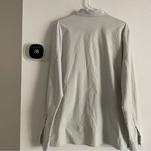 Lululemon button Men's cream Gray Shirt size XL